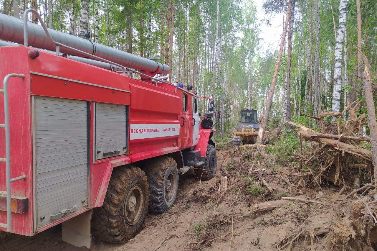 В Парфеньевском районе Костромской области вспыхнул очередной пожар