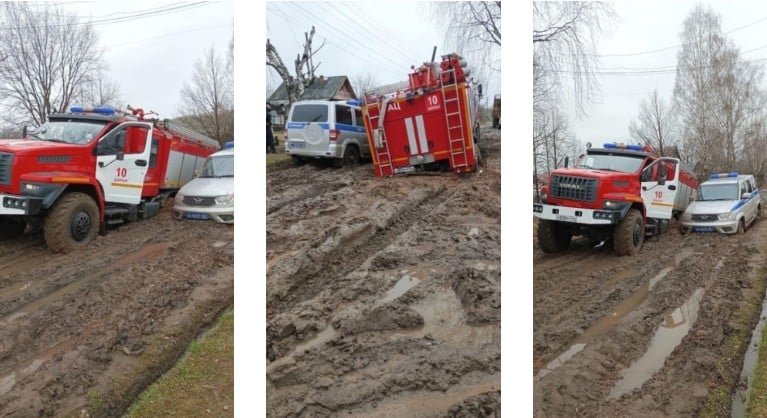 Костромской губернатор распорядился срочно привести в порядок дорогу, где «утонули» спецмашины