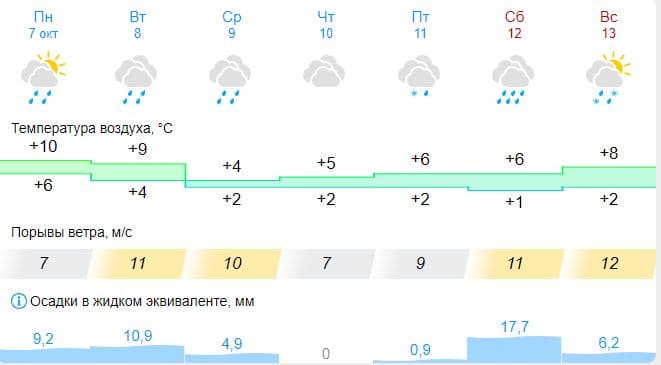 В Костроме на неделе выпадет первый снег