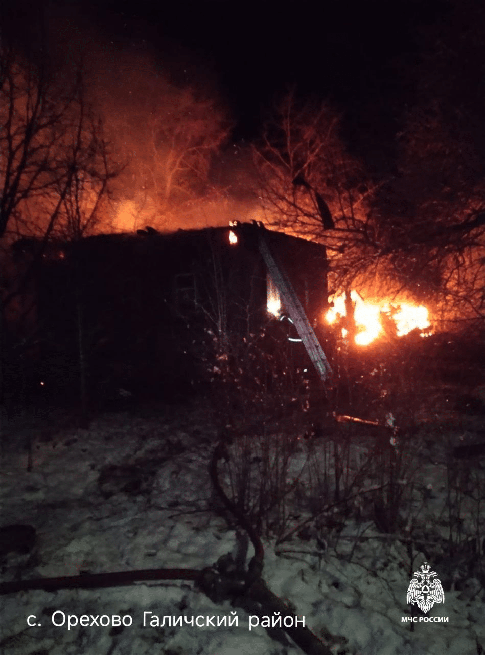 В Костроме за сутки произошло три крупных пожара