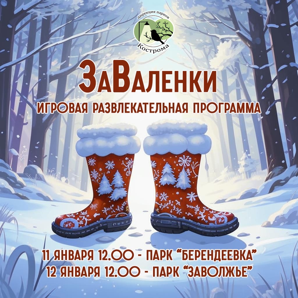 «ЗаВаленки»: костромичей зовут в выходные поразвлекаться в парке