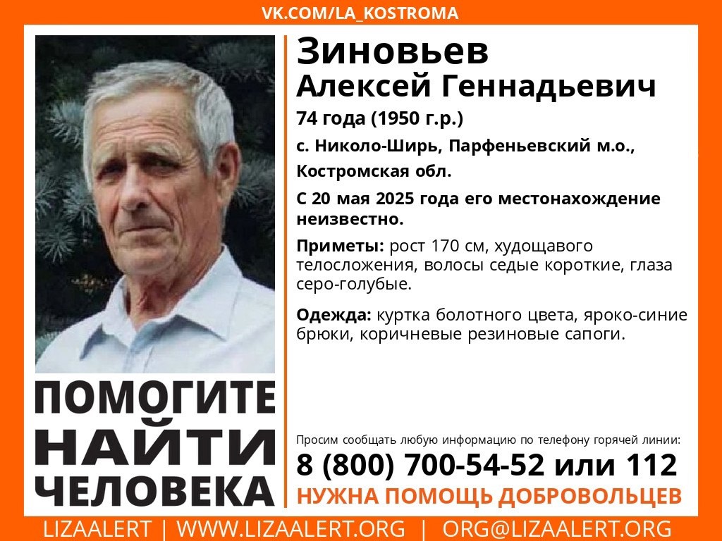 В Костромской области ищут дедушку в резиновых сапогах