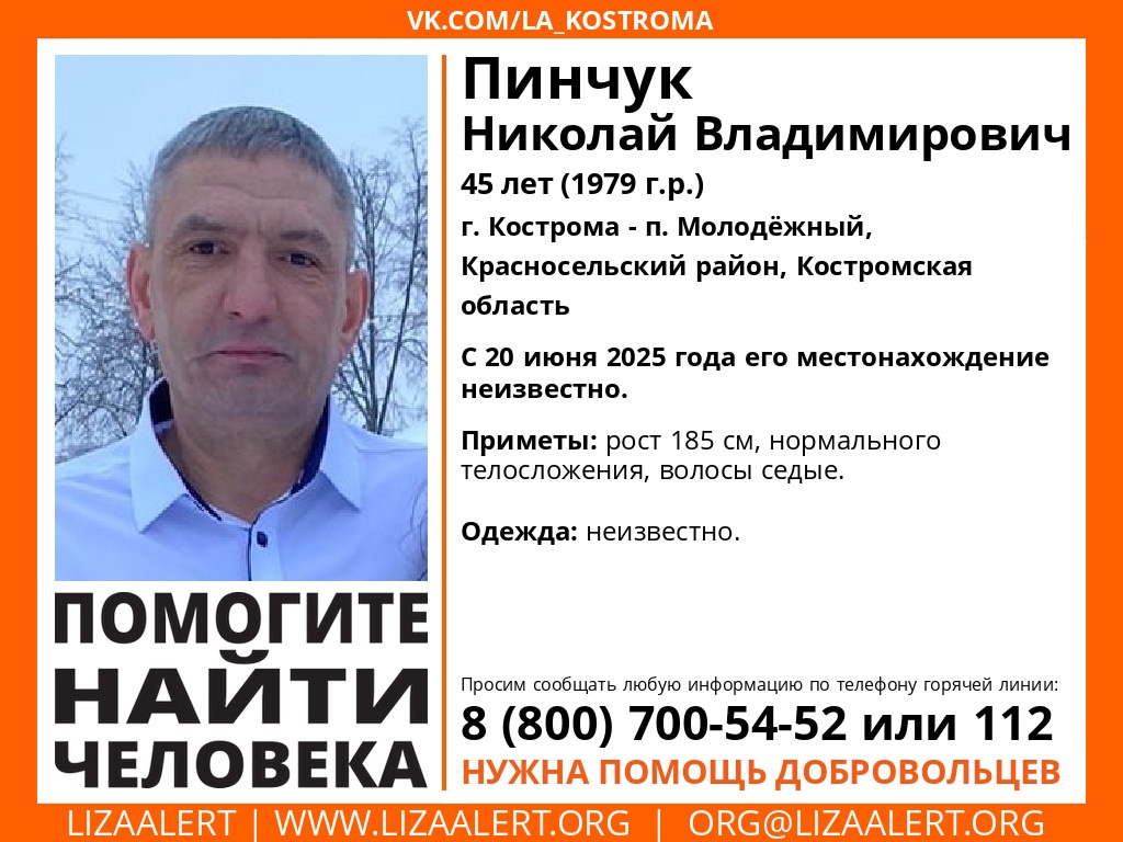 В Костроме ищут высокого седовласого мужчину