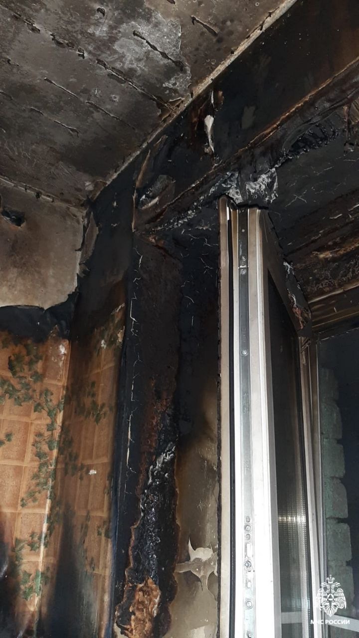 Заброшка сгорела в костромской деревне