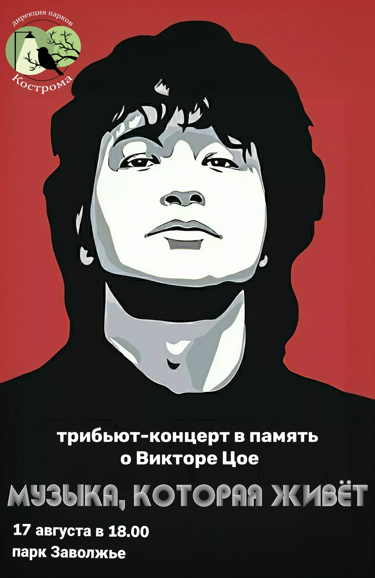 Костромичи вспомнят Виктора Цоя на трибьют-концерте в городском парке
