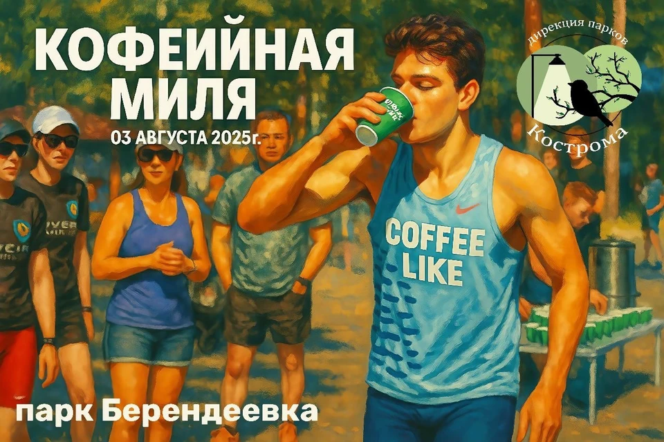 Костромичи пробежали "кофейную милю" в городском парке
