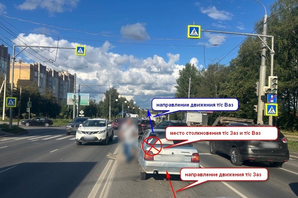 ЗАЗ въехал в ВАЗ в Костроме на Магистральной