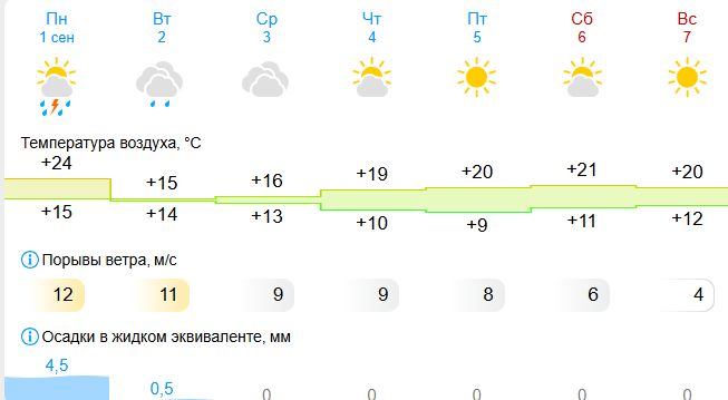 Нестабильная погодная ситуация ждет костромичей на неделе