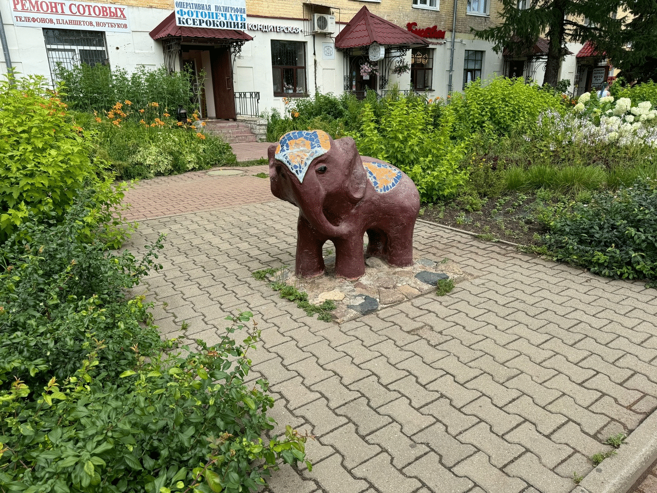 Лаз-тоннель и оригинальный ручеек: в Костроме осовременили сквер со слоником