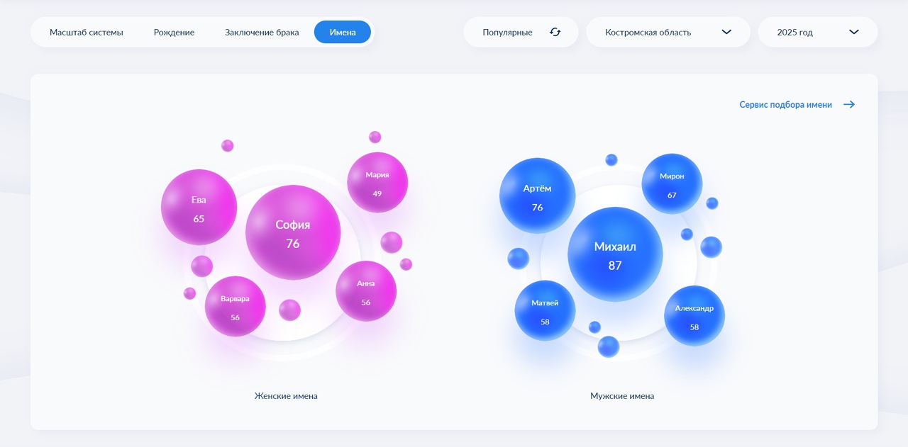 Софочки и Мишеньки в этом году рождаются в Костромской области