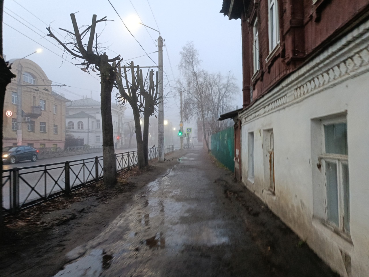 Туман окутал Кострому 11 ноября