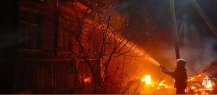 Собачья конура сгорела дотла в костромском селе