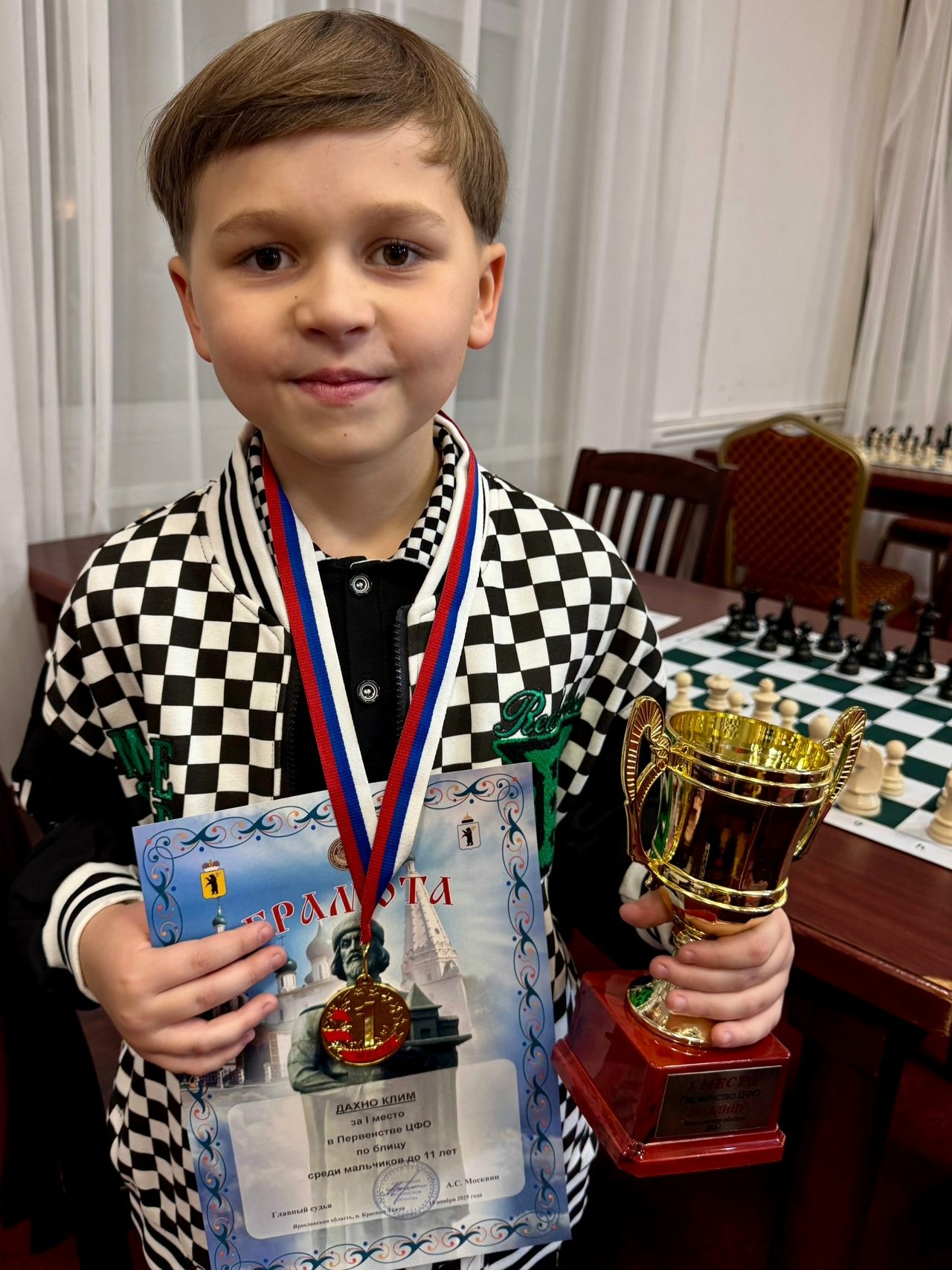 Восьмилетний шахматист из Костромы стал победителем Первенства ЦФО по блицу