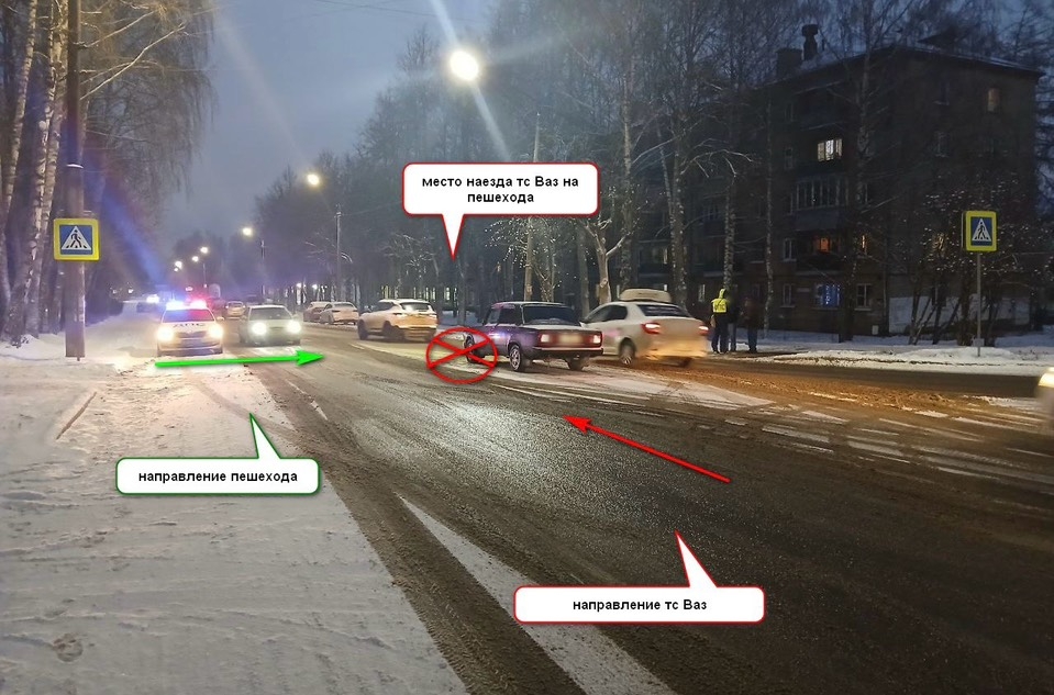 В Костроме на пешеходных переходах сбили пенсионера и девушку