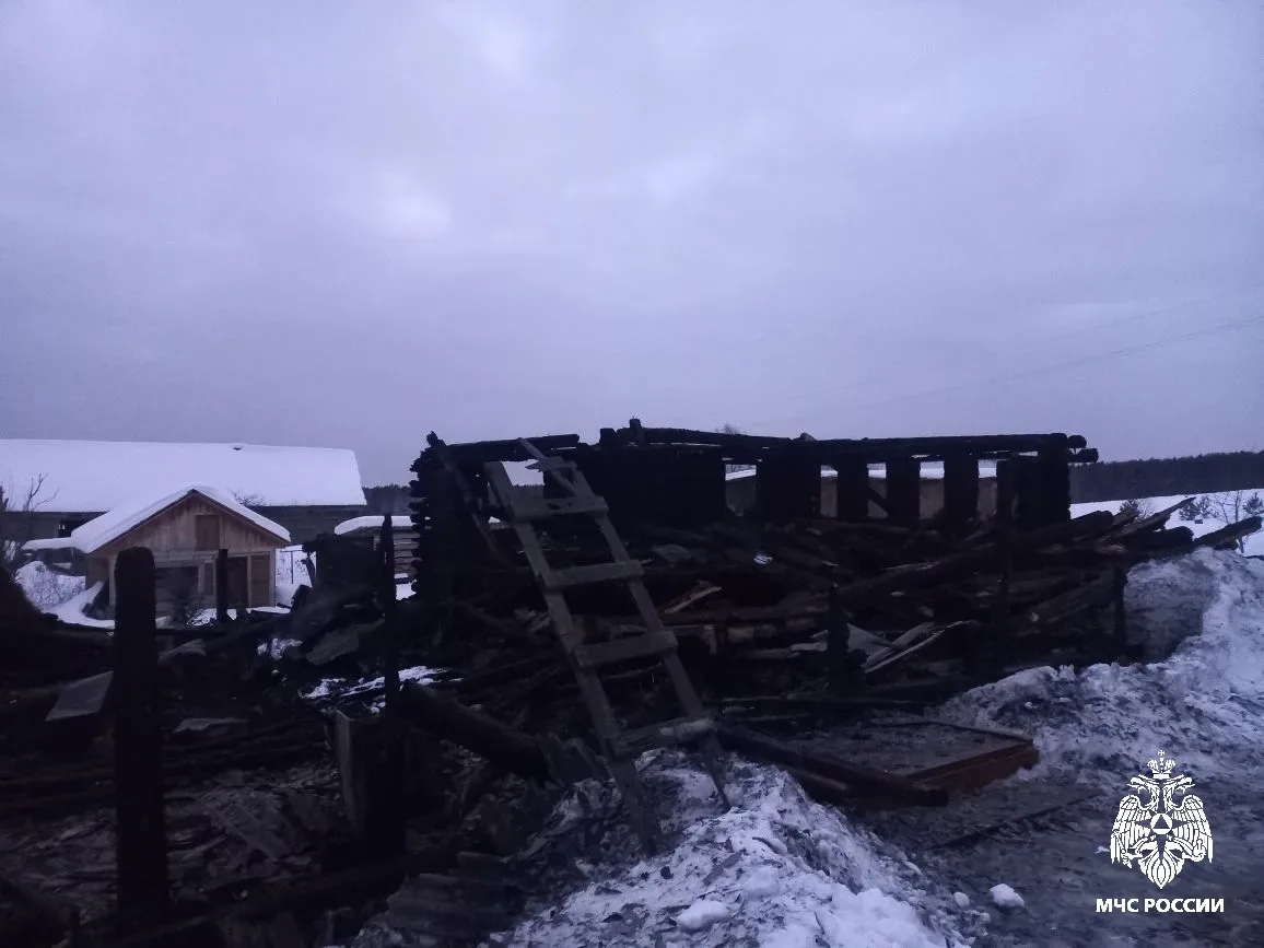 В костромской деревне из-за неисправного котла сгорел жилой дом