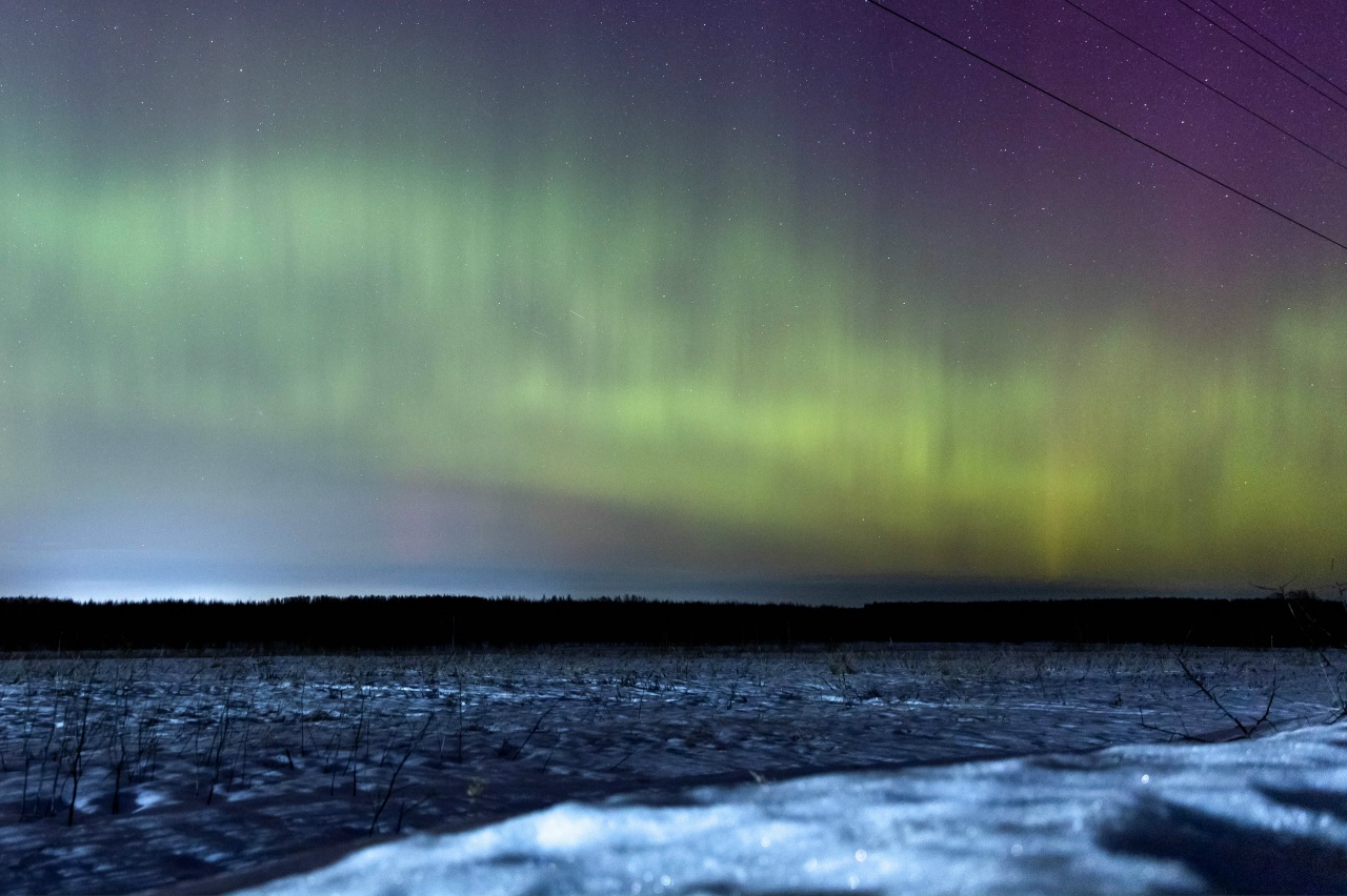 Невероятной красоты северное сияние заметили в небе над Костромской областью