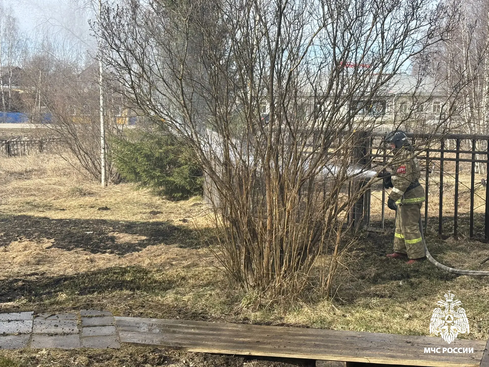 Горящая трава чуть не уничтожила знаменитый санаторий в Солигаличе