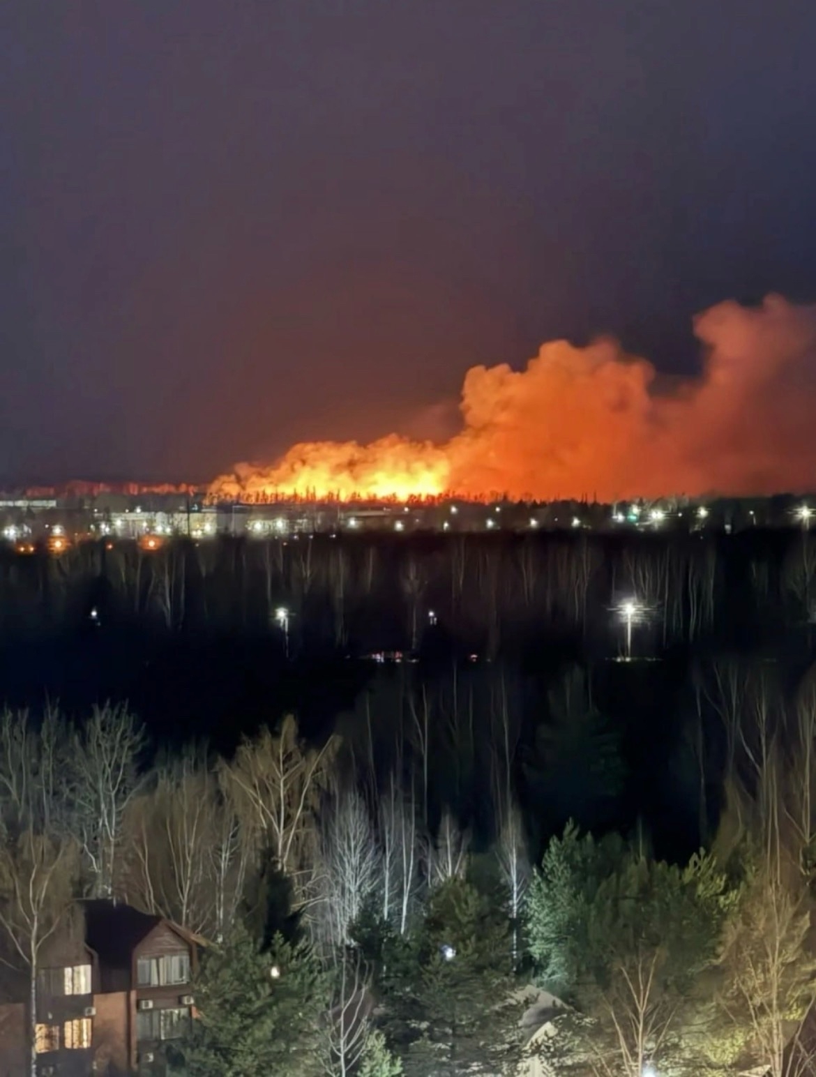 В Костроме горит поле рядом с приютом для животных