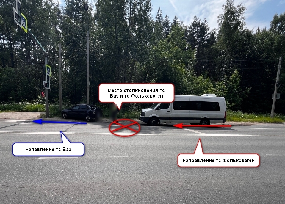 В Костроме на Галичской после столкновения с автобусом пострадал мужчина