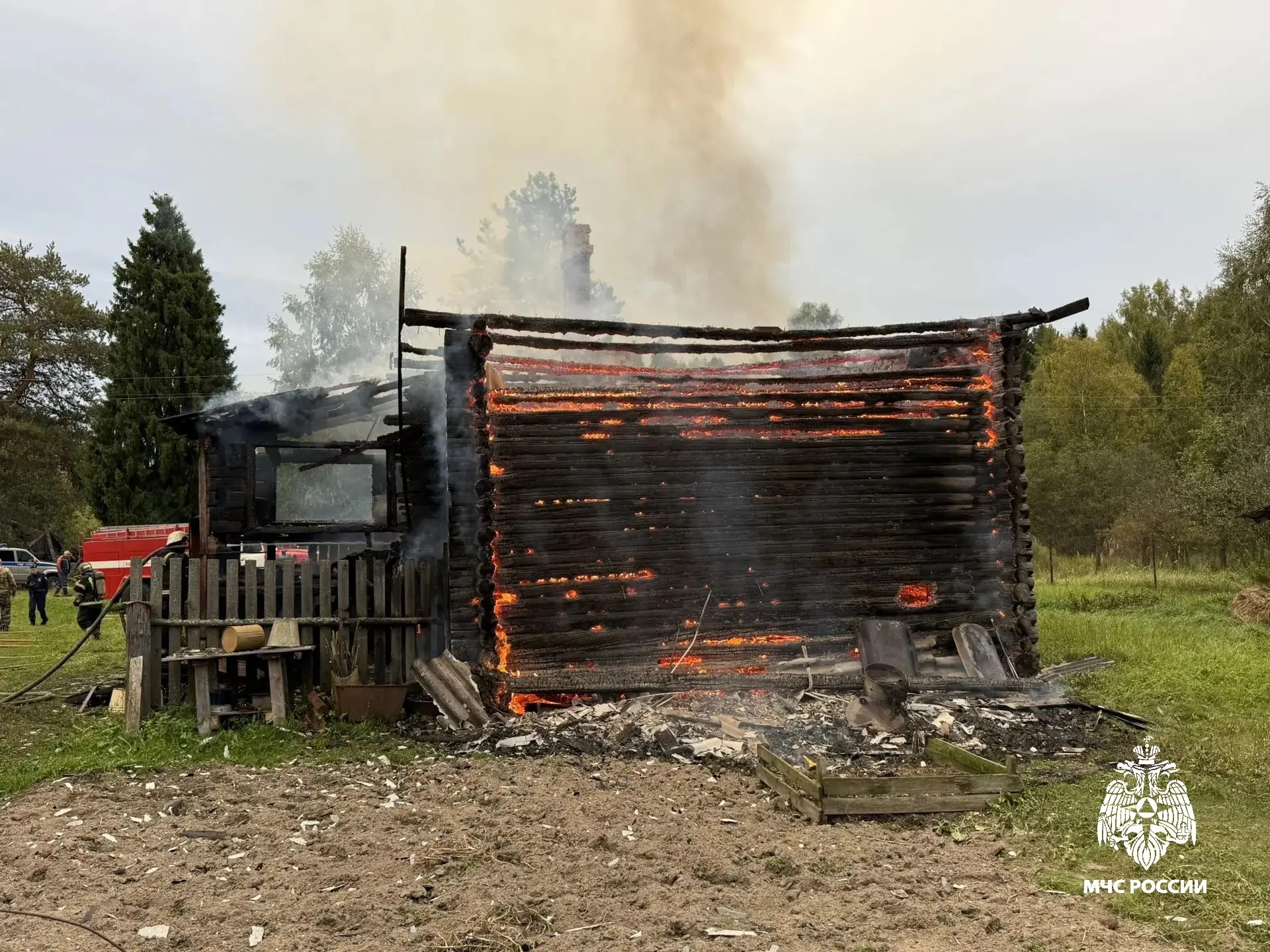 В костромской деревне Россолово при пожаре погиб мужчина