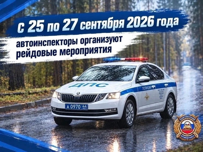 На дорогах Костромской области на три дня станет заметно больше патрулей